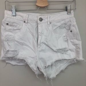 Garage White Jean Shorts